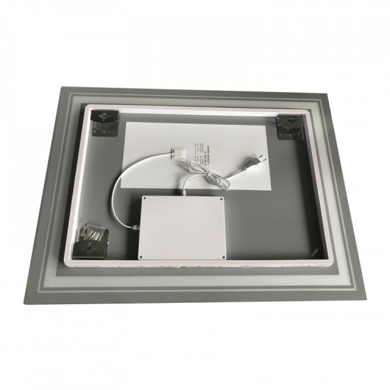 Дзеркало Zerix Alive MR06-80x60-REVERSE з LED Touch, Anti-fog, димером, регулятором яскравості (ZX6062)