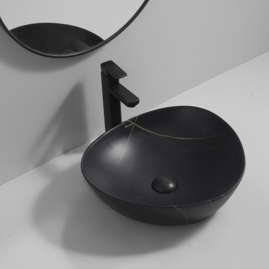 Раковина накладная Mixxus Premium WAVE-0104 MARBLE 460х420х130mm (MP6534)