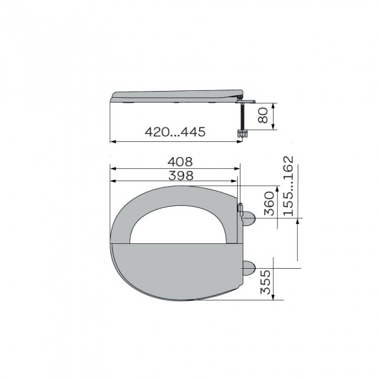 Сидіння унітазу з кришкою ZERIX TS-05 (ZX5584)