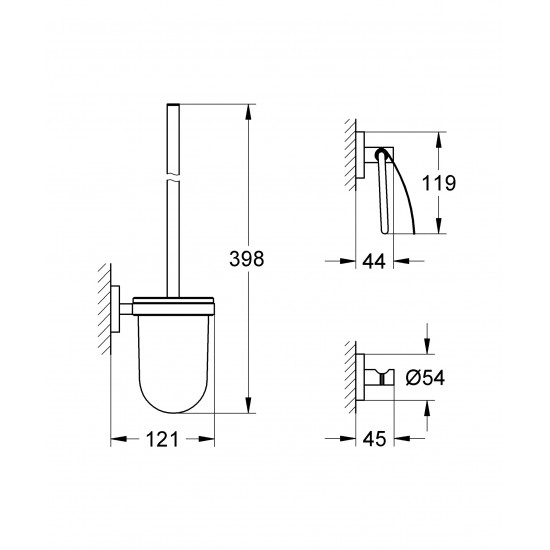 Набір аксесуарів 3 в 1 Grohe Essentials New (40407001)