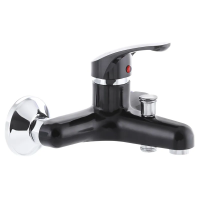 Смеситель для ванной Plamix Afina-009 Черный (без шланга и лейки) (PM0566)