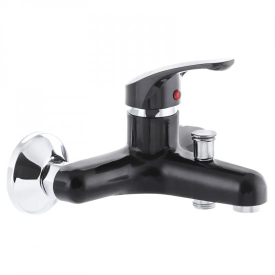 Смеситель для ванной Plamix Afina-009 Черный (без шланга и лейки) (PM0566)