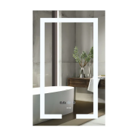 Зеркало Mixxus HARD MR06-60x80 с LED Touch, Anti-fog, диммером, регулировкой яркости, часами