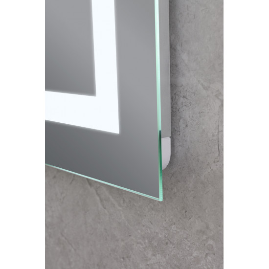 Дзеркало Mixxus HARD MR06-60x80 з LED Touch, Anti-fog, димером, регулюванням яскравості, годинником