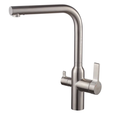 Змішувач для кухні з виходом для питної води Koer KI-72020-02 (з нерж. сталі) (KR4797)