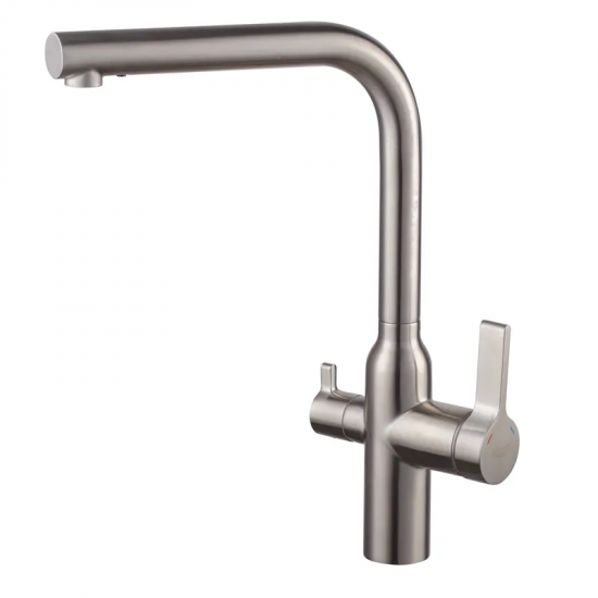 Змішувач для кухні з виходом для питної води Koer KI-72020-02 (з нерж. сталі) (KR4797)