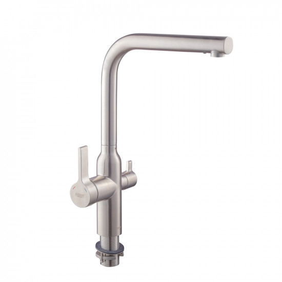 Змішувач для кухні з виходом для питної води Koer KI-72020-02 (з нерж. сталі) (KR4797)