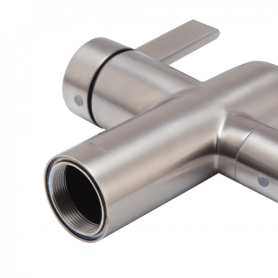 Змішувач для кухні з виходом для питної води Koer KI-72020-02 (з нерж. сталі) (KR4797)