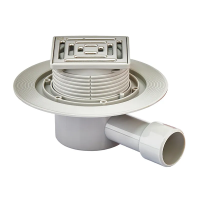 Душевой трап из нержавеющей стали SUS304 Koer FD14-100x100-90 (угловой отход) (AC0661)