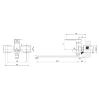 Смеситель для ванны Mixxus Premium DANTE 006 EURO White-Chrome (MI6794)