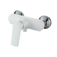 Смеситель для душевой кабины Plamix Lucas-003 SET White с шлангом, лейкой и кронштейном (PM0711)