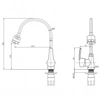 Кухонний змішувач Mixxus Pamela 014 (Nut) Reflector (MI6265)