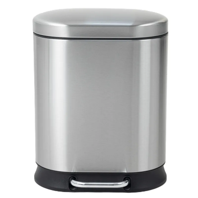 Відро для сміття з плавним закриттям овальне Mixxus Premium Strong-TC0105 SS Color 5л колір наржаві
