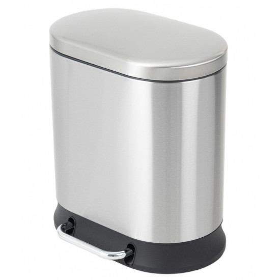 Відро для сміття з плавним закриттям овальне Mixxus Premium Strong-TC0105 SS Color 5л колір наржаві