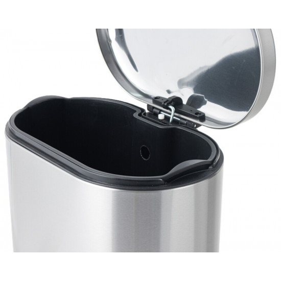 Відро для сміття з плавним закриттям овальне Mixxus Premium Strong-TC0105 SS Color 5л колір наржаві