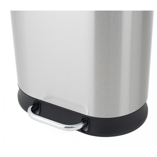 Відро для сміття з плавним закриттям овальне Mixxus Premium Strong-TC0105 SS Color 5л колір наржаві