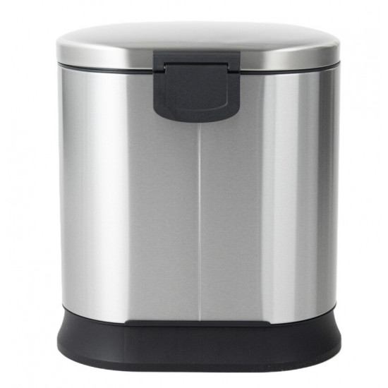 Відро для сміття з плавним закриттям овальне Mixxus Premium Strong-TC0105 SS Color 5л колір наржаві