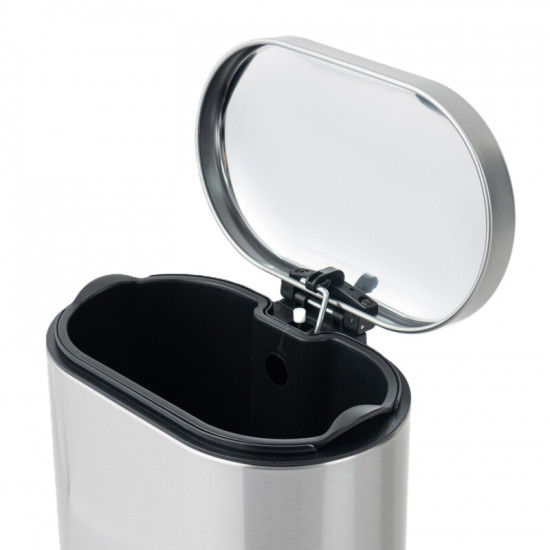 Відро для сміття з плавним закриттям овальне Mixxus Premium Strong-TC0105 SS Color 5л колір наржаві