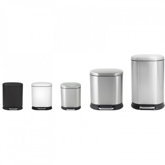 Відро для сміття з плавним закриттям овальне Mixxus Premium Strong-TC0105 SS Color 5л колір наржаві