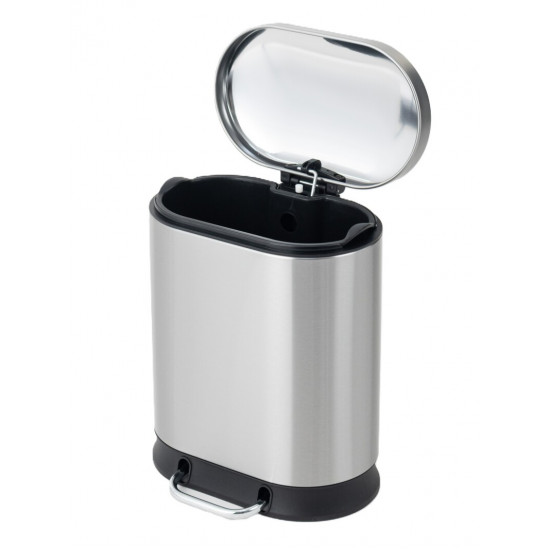 Відро для сміття з плавним закриттям овальне Mixxus Premium Strong-TC0105 SS Color 5л колір наржаві