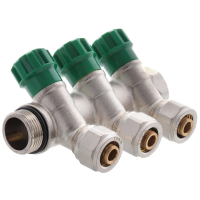 Коллектор вентильный с фитингом Koer KR.1123-3 3/4"x3 ways (KR2830)