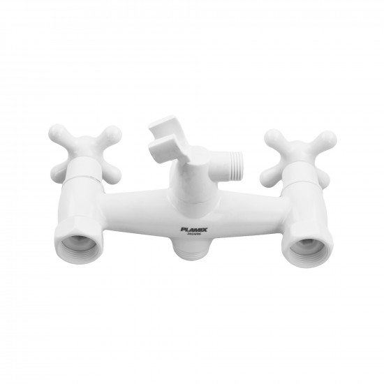 Змішувач для ванни Plamix Pablo -140 EURO SET White (з шлангом та лійкою) (PM0670)