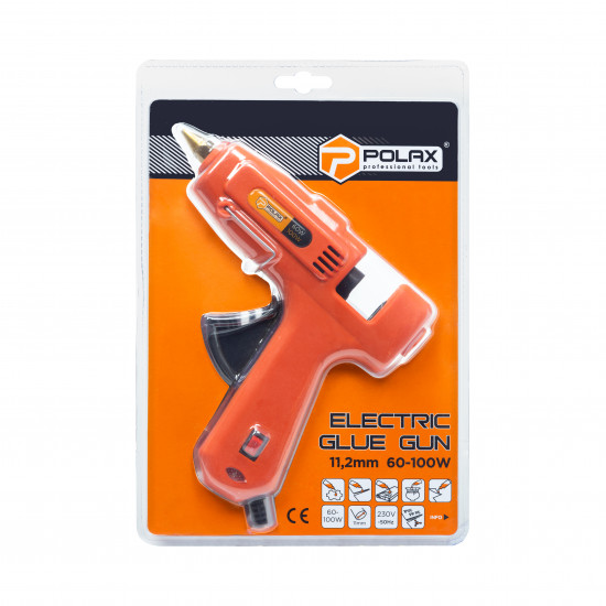 Клейовий пістолет Polax з перемикачем 11,2 мм 60-100 Вт (32-003)