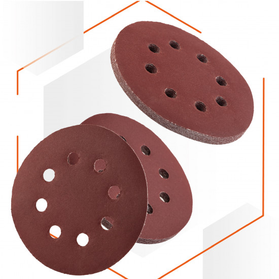 Шліфувальний круг Polax на липучці самозачіпній 125 мм, К400, з отворами (54-223)