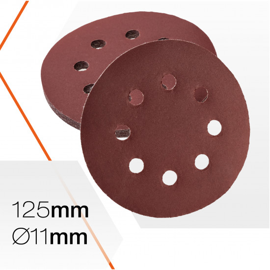 Шліфувальний круг Polax на липучці самозачіпній 125 мм, К400, з отворами (54-223)