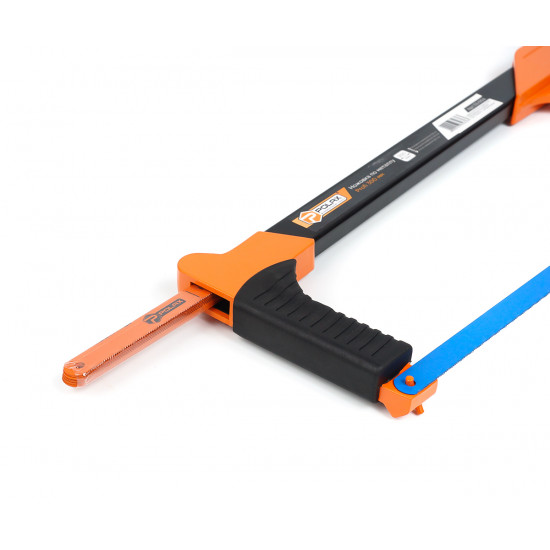 Ножівка по металу Polax Profi з металевою прогумованою ручкою 300 мм (33-004)