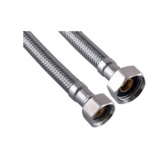 Гибкое подводка Zerix ZHN-02-FF1/2"-120 (нейлоновое плетение, гайки нержавеющие) (ZX5143)