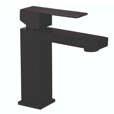 Змішувач для умивальника Mixxus KUB-001-Heavy Black з нерж. сталі SUS304 (важкий) (MI6348)