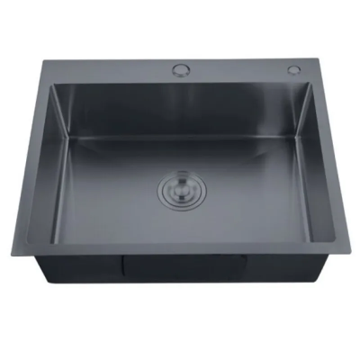 Мойка Zerix ZH5843-215 Nano-Black (3.0/0.8) из нержавеющей стали (MX1584)