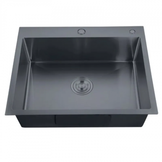 Мойка Zerix ZH5843-215 Nano-Black (3.0/0.8) из нержавеющей стали (MX1584)