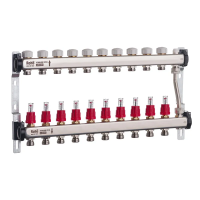 Колектор з витратомірами та термостатичними клапанами з байпасом Roho R814-10 - 1"х 10 вих. (RO0053