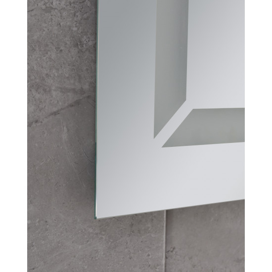 Дзеркало Mixxus Light MR01-70x50 (годинник, LED-підсвічування, антизапотівання) (MI6000)