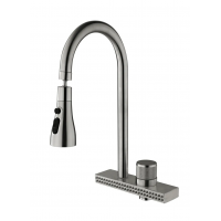 Змішувач для кухні Mixxus FOL-017 з функцією "водоспад" із нерж. сталі (MI6343)