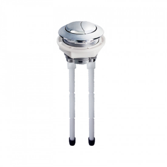Кнопка спуску води Koer KT-1404 для механічного зливного клапана подвійна для KT-0202 (колір хром)