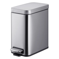 Ведро для мусора с плавным закрытием прямоугольное Mixxus Premium Quadro-TC0105 SS Цвет 5л цвет нерж