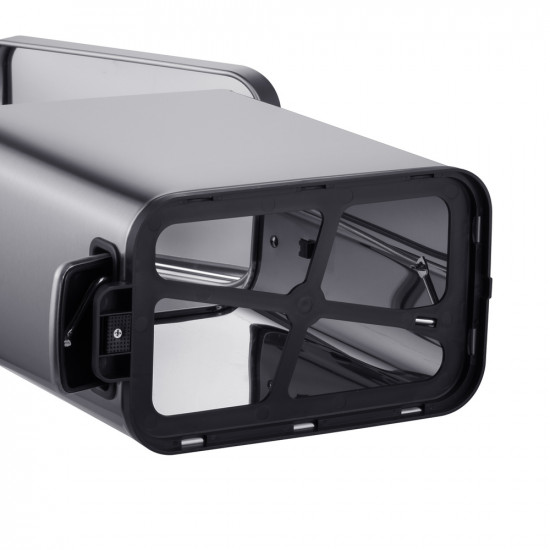 Ведро для мусора с плавным закрытием прямоугольное Mixxus Premium Quadro-TC0105 SS Цвет 5л цвет нерж