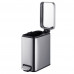Ведро для мусора с плавным закрытием прямоугольное Mixxus Premium Quadro-TC0105 SS Цвет 5л цвет нерж