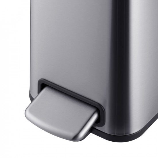 Ведро для мусора с плавным закрытием прямоугольное Mixxus Premium Quadro-TC0105 SS Цвет 5л цвет нерж