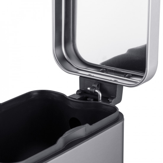 Ведро для мусора с плавным закрытием прямоугольное Mixxus Premium Quadro-TC0105 SS Цвет 5л цвет нерж