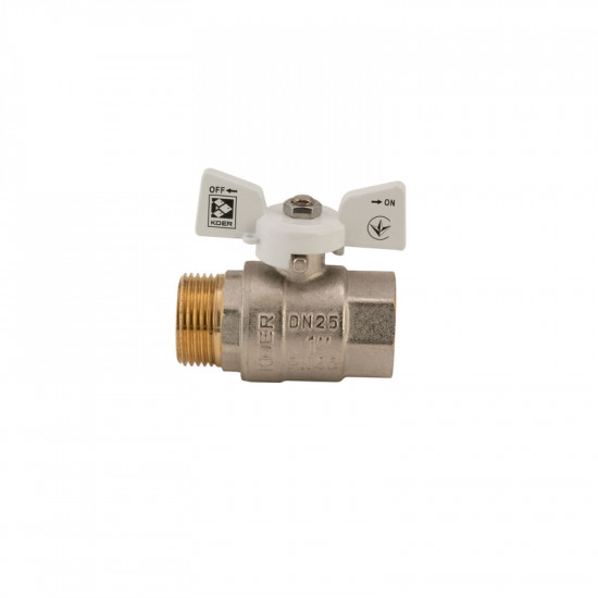 Кран шаровый Koer 1" ГШМ (KR.218.W) белый (KR0184)