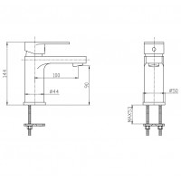 Смесьевой кран для умывальника Mixxus Bruno 001 (MI6274)