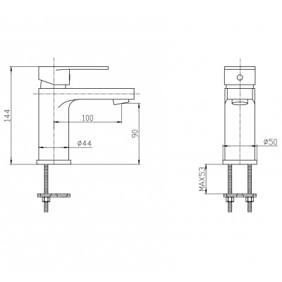 Змішувач для умивальника Mixxus Bruno 001 (MI6274)