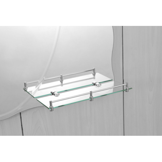 Зеркало настенное Zerix SOLO MOZ01-650x850x100 асимметричное с 3-мя полками (ZX5625)