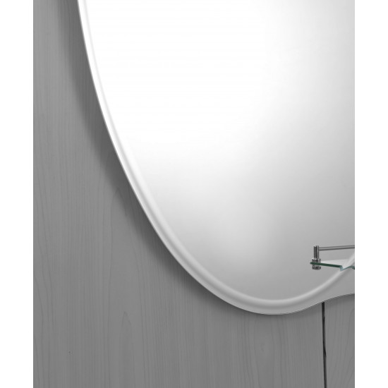 Зеркало настенное Zerix SOLO MOZ01-650x850x100 асимметричное с 3-мя полками (ZX5625)