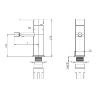 Смеситель для биде Mixxus Relax 002 (Nut) (MI6252)