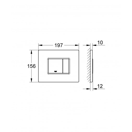 Панель змиву Grohe Skate Cosmopolitan для унітазу (38732KF0)
